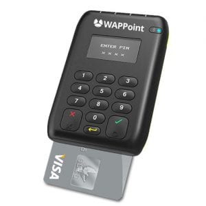 pocket pro card reader card machine with card inserted